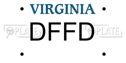 DFFD Virginia License Plate