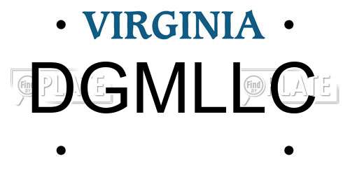 DGMLLC Virginia License Plate