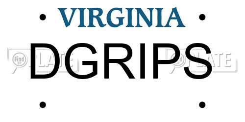 DGRIPS Virginia License Plate