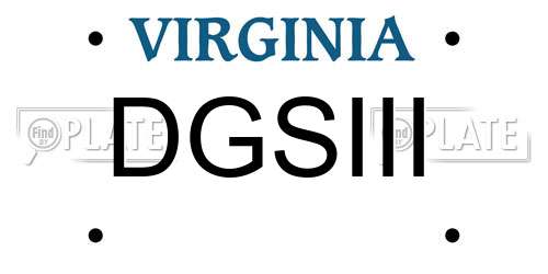DGSIII Virginia License Plate