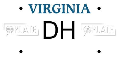 DH Virginia License Plate