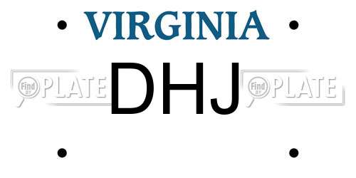DHJ Virginia License Plate