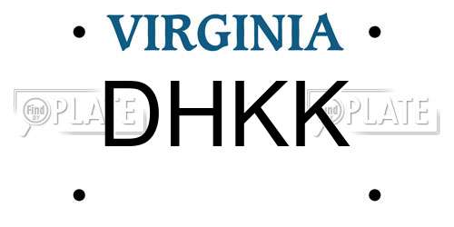 DHKK Virginia License Plate
