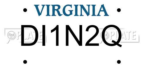 DI1N2Q Virginia License Plate