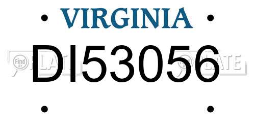 DI53056 Virginia License Plate