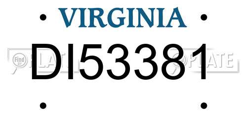 DI53381 Virginia License Plate
