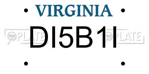 DI5B1I Virginia License Plate