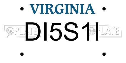 DI5S1I Virginia License Plate