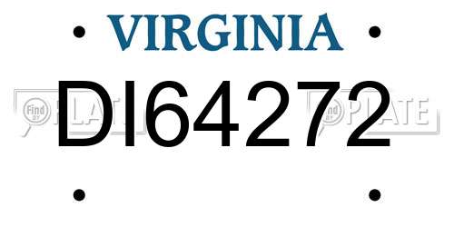 DI64272 Virginia License Plate