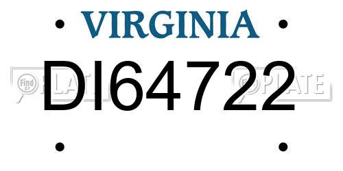 DI64722 Virginia License Plate