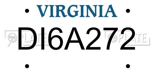 DI6A272 Virginia License Plate
