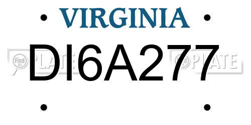 DI6A277 Virginia License Plate