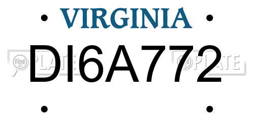 DI6A772 Virginia License Plate