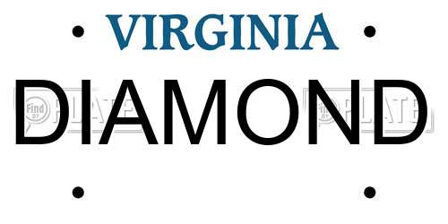 DIAMOND Virginia License Plate