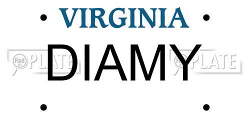 DIAMY Virginia License Plate