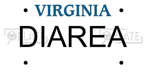 DIAREA Virginia License Plate