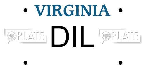 DIL Virginia License Plate