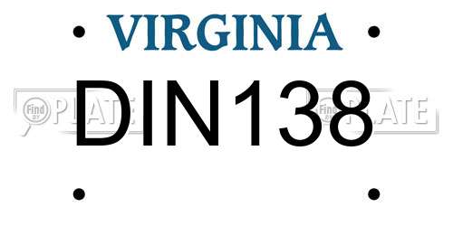DIN138 Virginia License Plate