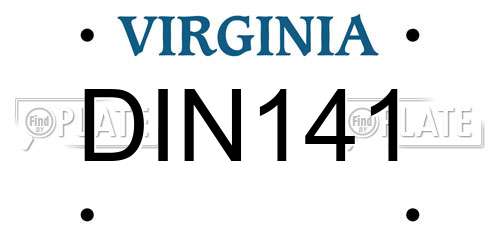 DIN141 Virginia License Plate