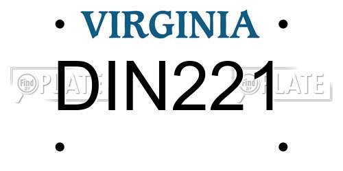 DIN221 Virginia License Plate