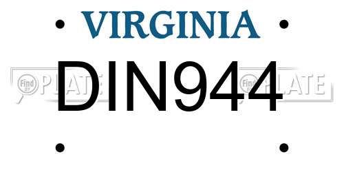 DIN944 Virginia License Plate