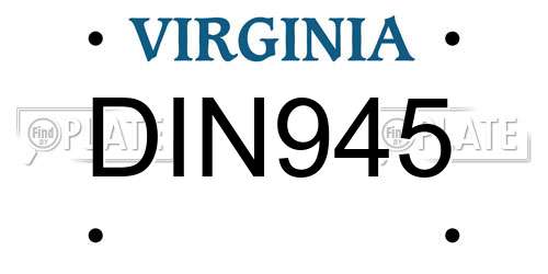 DIN945 Virginia License Plate