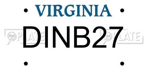 DINB27 Virginia License Plate