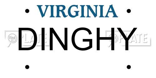 DINGHY Virginia License Plate
