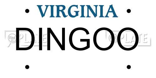 DINGOO Virginia License Plate