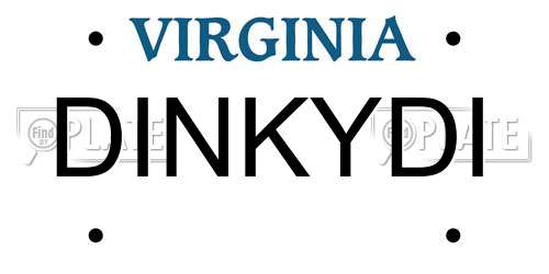 DINKYDI Virginia License Plate