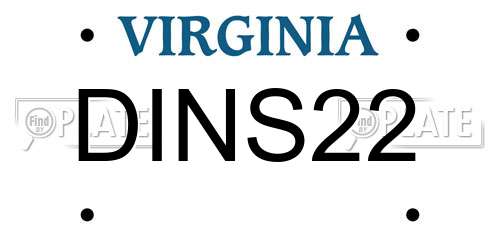 DINS22 Virginia License Plate
