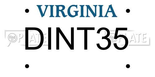 DINT35 Virginia License Plate