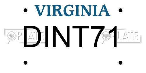 DINT71 Virginia License Plate