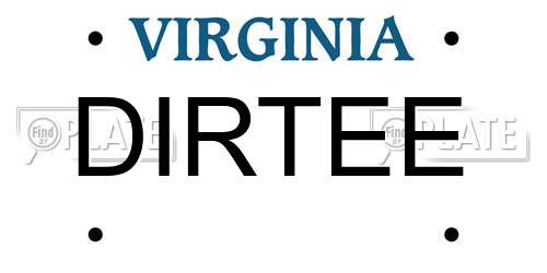 DIRTEE Virginia License Plate