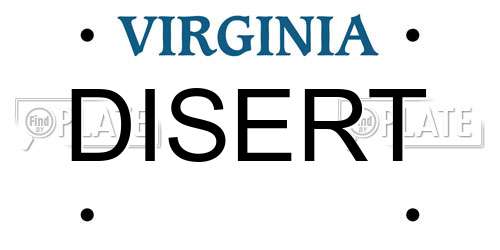 DISERT Virginia License Plate