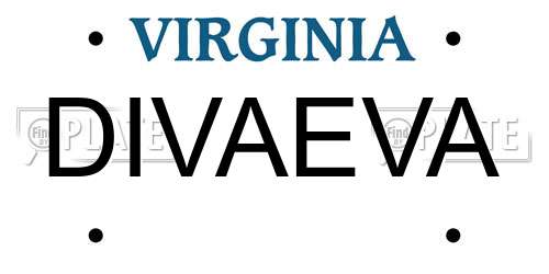 DIVAEVA Virginia License Plate
