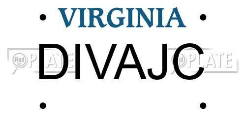 DIVAJC Virginia License Plate