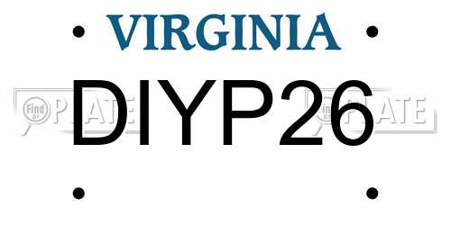 DIYP26 Virginia License Plate