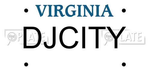 DJCITY Virginia License Plate