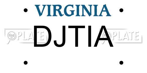DJTIA Virginia License Plate