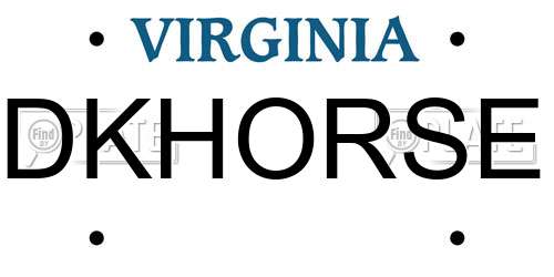 DKHORSE Virginia License Plate