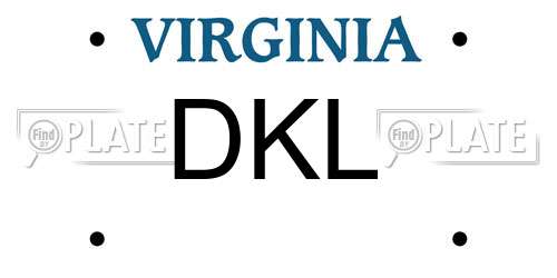 DKL Virginia License Plate