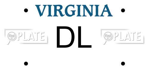 DL Virginia License Plate