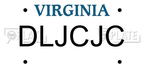 DLJCJC Virginia License Plate