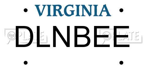 DLNBEE Virginia License Plate