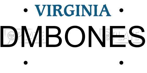 DMBONES Virginia License Plate