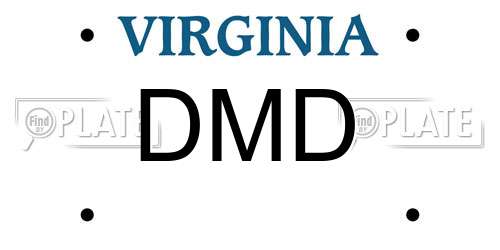 DMD Virginia License Plate