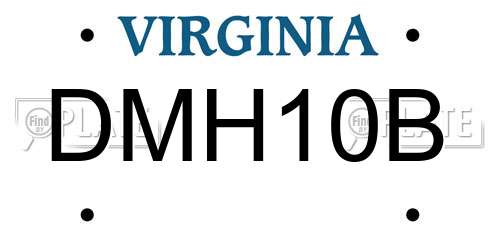 DMH10B Virginia License Plate