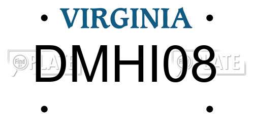 DMHI08 Virginia License Plate
