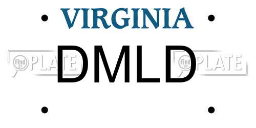 DMLD Virginia License Plate